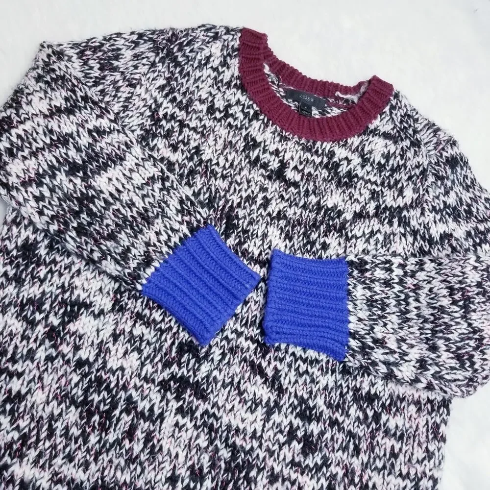 J. Crew Crew neck Wool Blend Sweater Long Sleeves